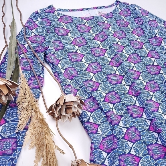 New Vineyard Vines Blue Fish Micro Nylon Dress M - Picture 10 of 12